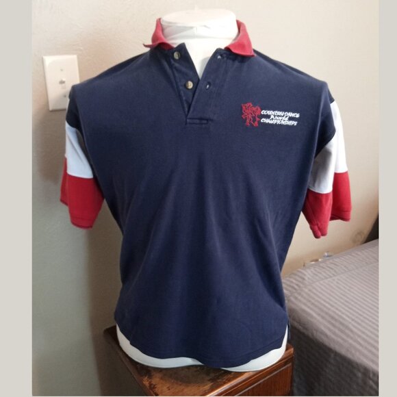 Country Dance World Championships Red White & Blue Souvenir Polo (USED) - Picture 3 of 9
